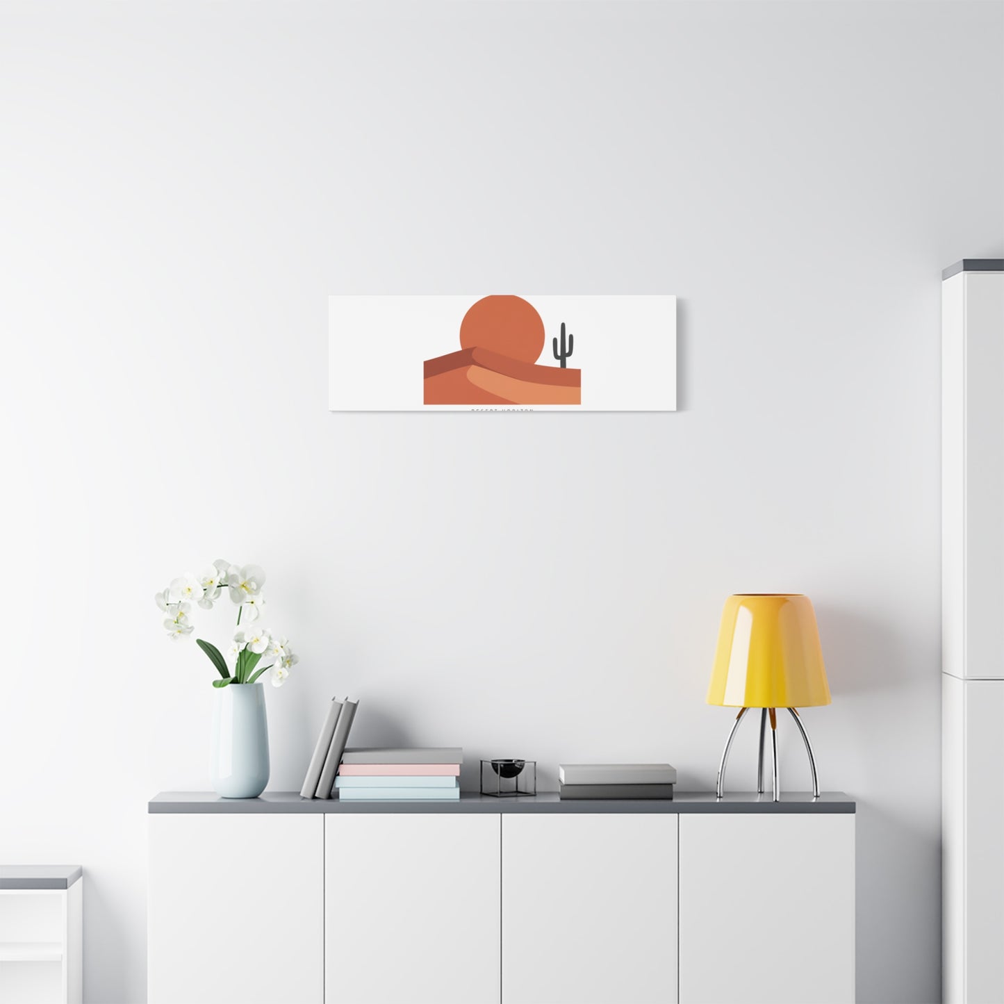 Desert Horizon Minimal Mesa Canvas | desert sunset, southwestern art print
