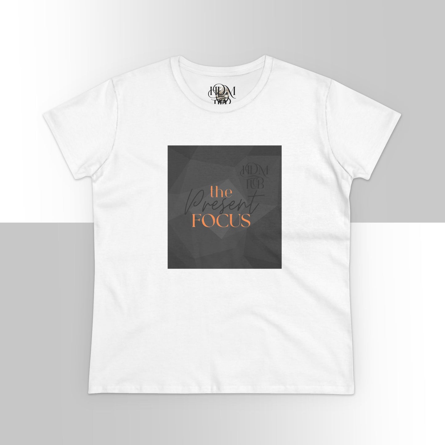 T-Shirt, The Present Focus, Women's Tee, Cotton Tee, Graphic Tee, Meditation Shirt