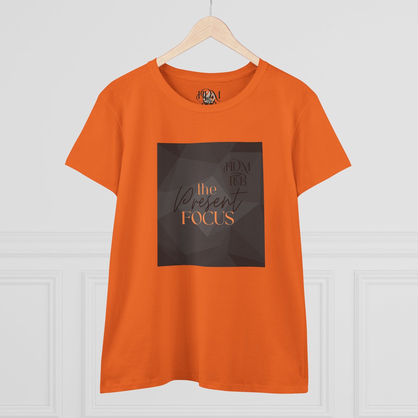 T-Shirt, The Present Focus, Women's Tee, Cotton Tee, Graphic Tee, Meditation Shirt