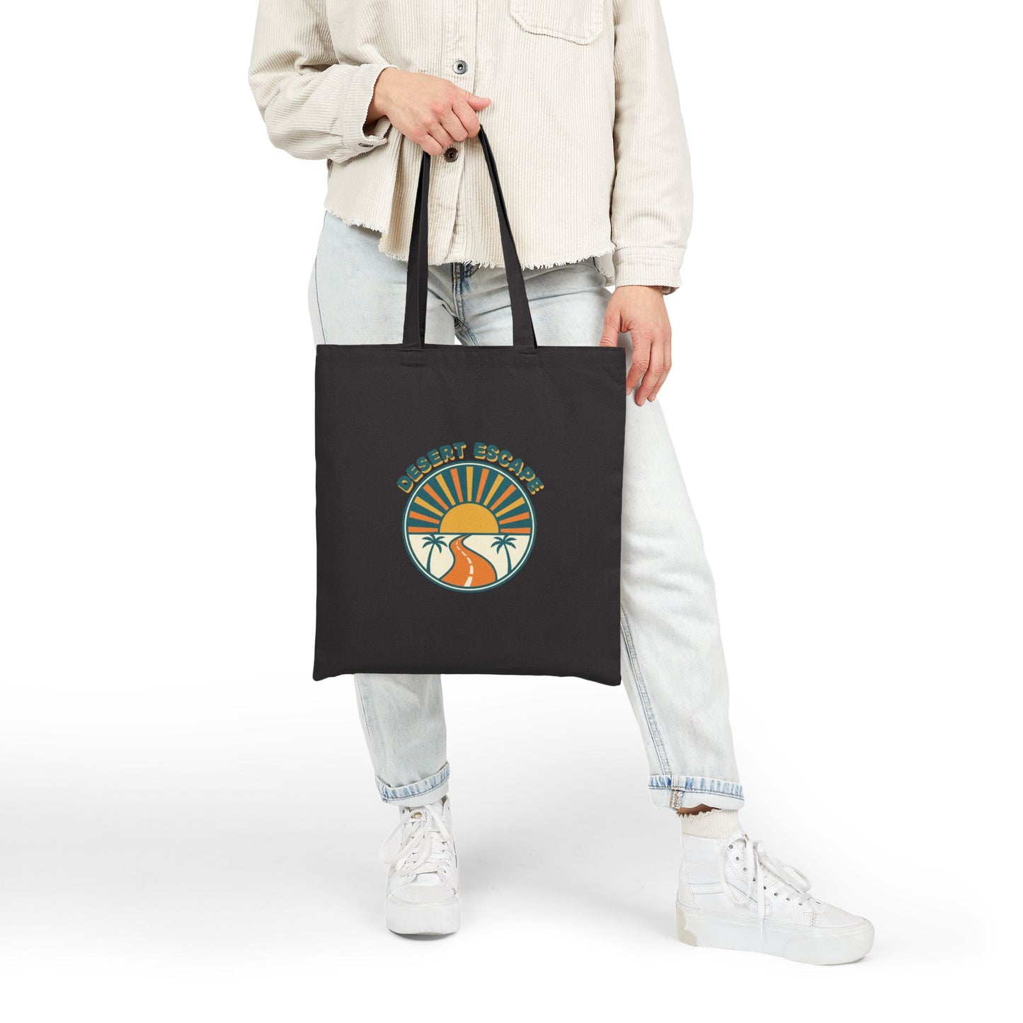 Desert Escape Tote | 70s Sunset Retro Palm Canvas Tote