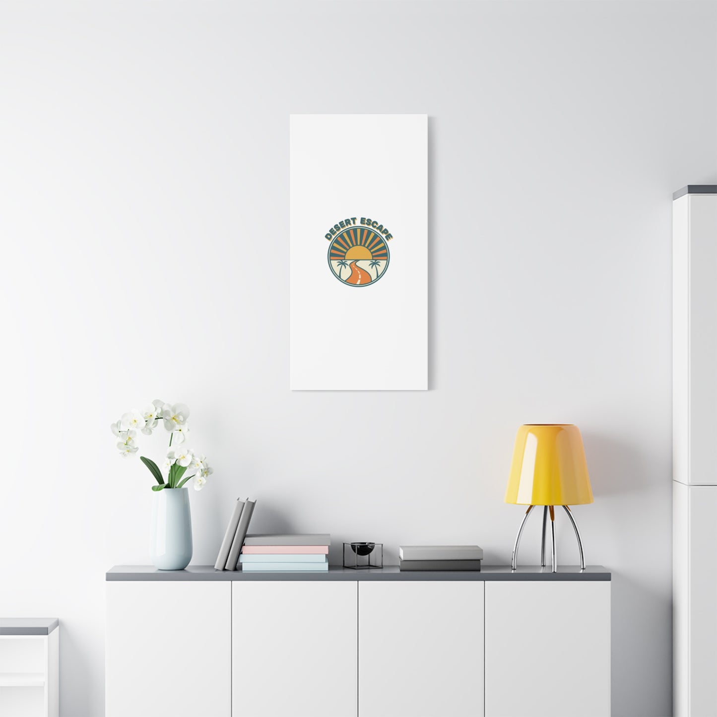 Desert Escape Sunset Canvas | 70s Sunset Retro Palm Poster
