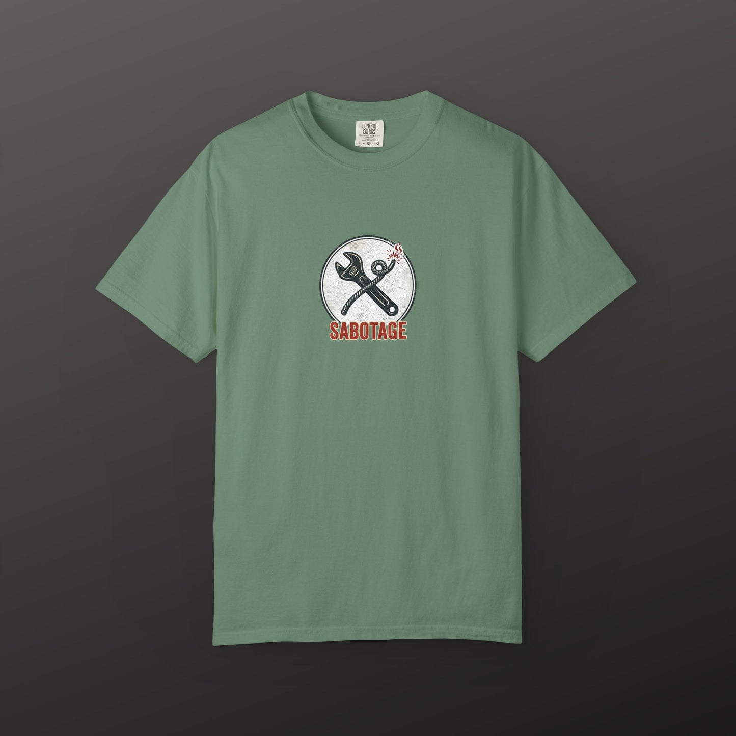 Sabotage Wrench Logo T-Shirt — Mechanic Tools Graphic Tee