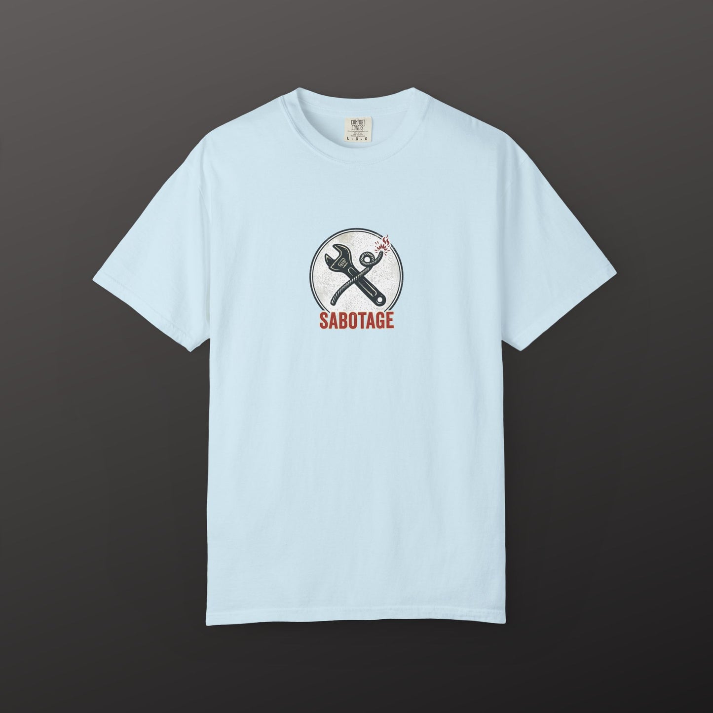 Sabotage Wrench Logo T-Shirt — Mechanic Tools Graphic Tee