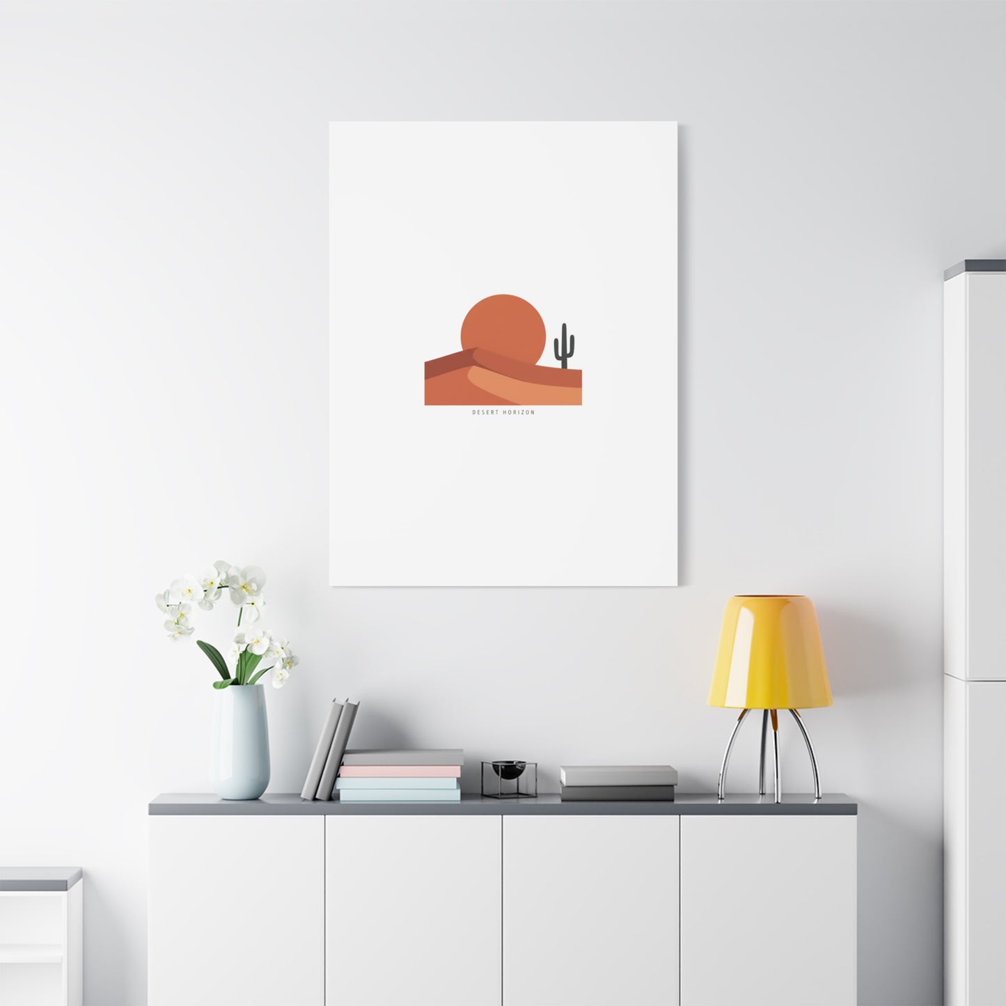 Desert Horizon Minimal Mesa Canvas | desert sunset, southwestern art print
