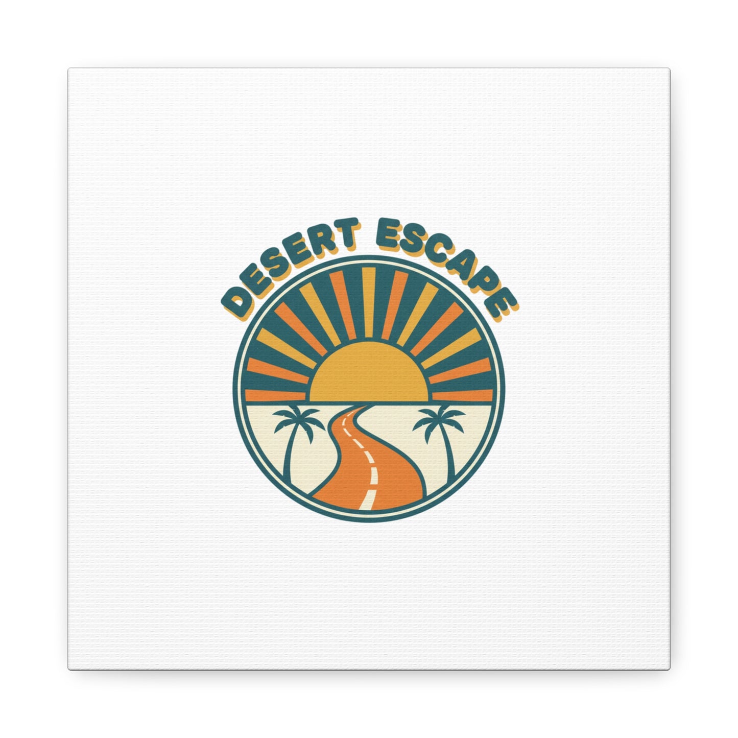 Desert Escape Sunset Canvas | 70s Sunset Retro Palm Poster