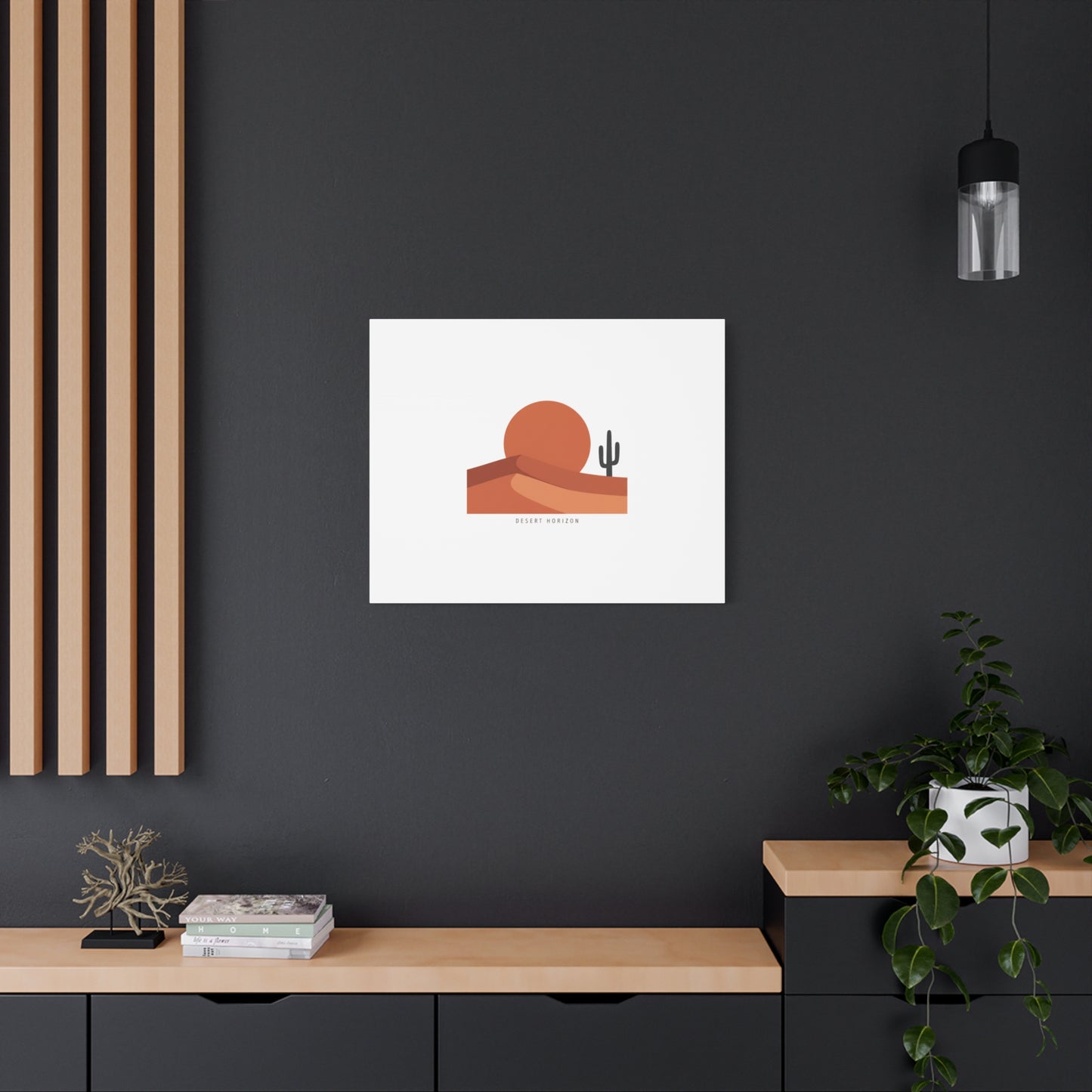Desert Horizon Minimal Mesa Canvas | desert sunset, southwestern art print