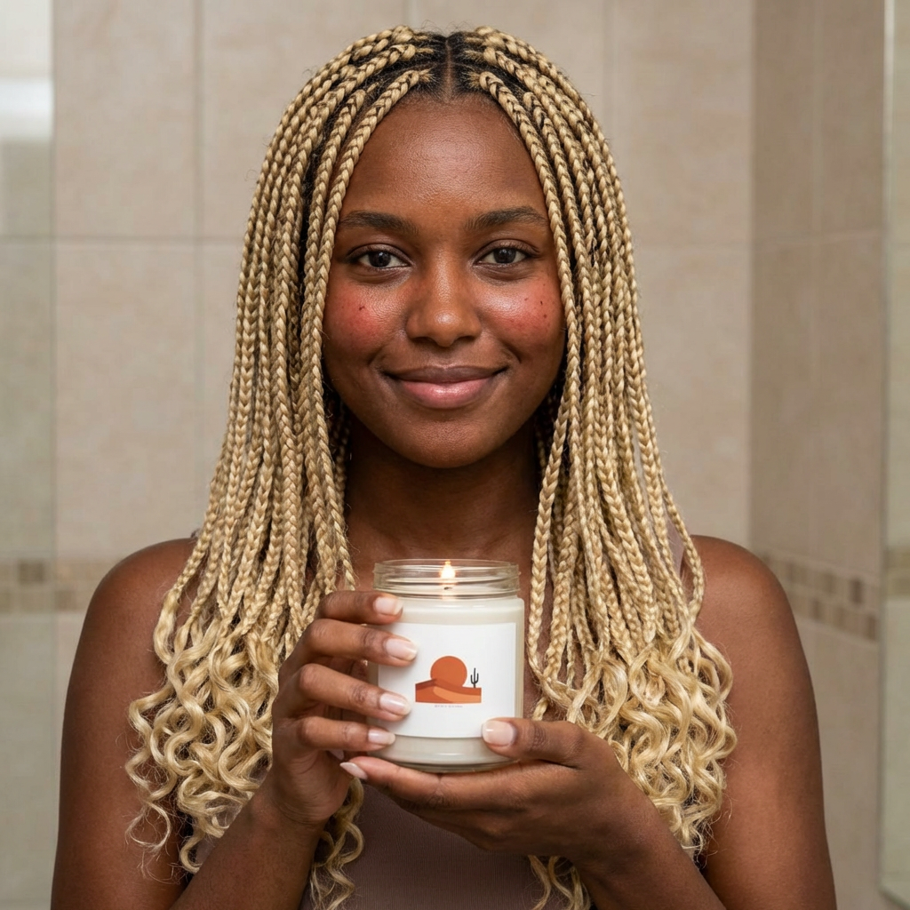 Desert Sunset Minimalist Mesa Candle | Scented Soy Candle
