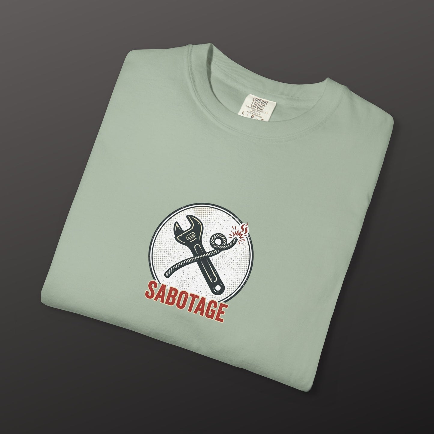 Sabotage Wrench Logo T-Shirt — Mechanic Tools Graphic Tee
