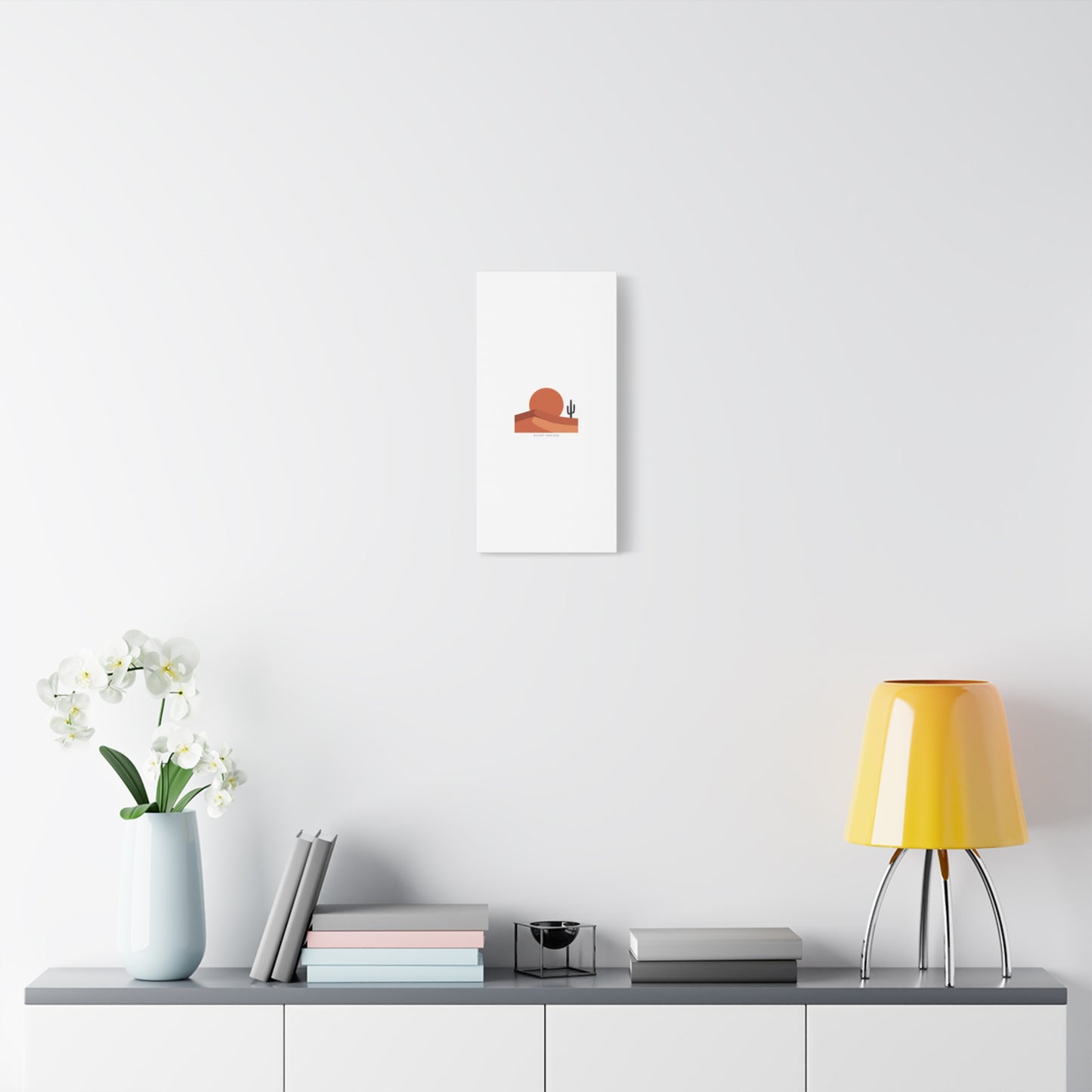 Desert Horizon Minimal Mesa Canvas | desert sunset, southwestern art print
