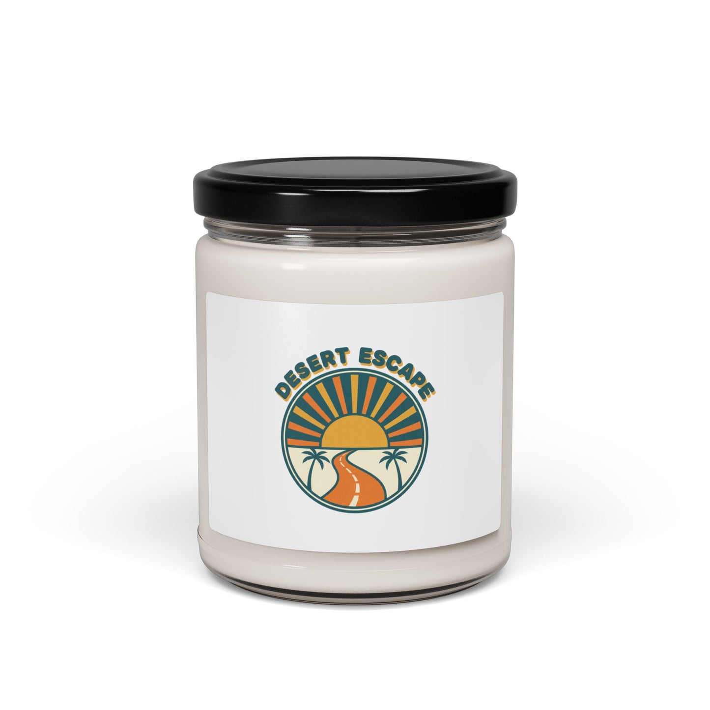 Desert Escape 70s Sunset Candle | Soy Candle, Retro Palm Postcard