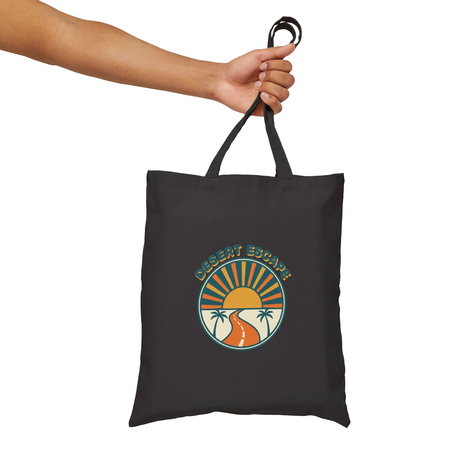 Desert Escape Tote | 70s Sunset Retro Palm Canvas Tote