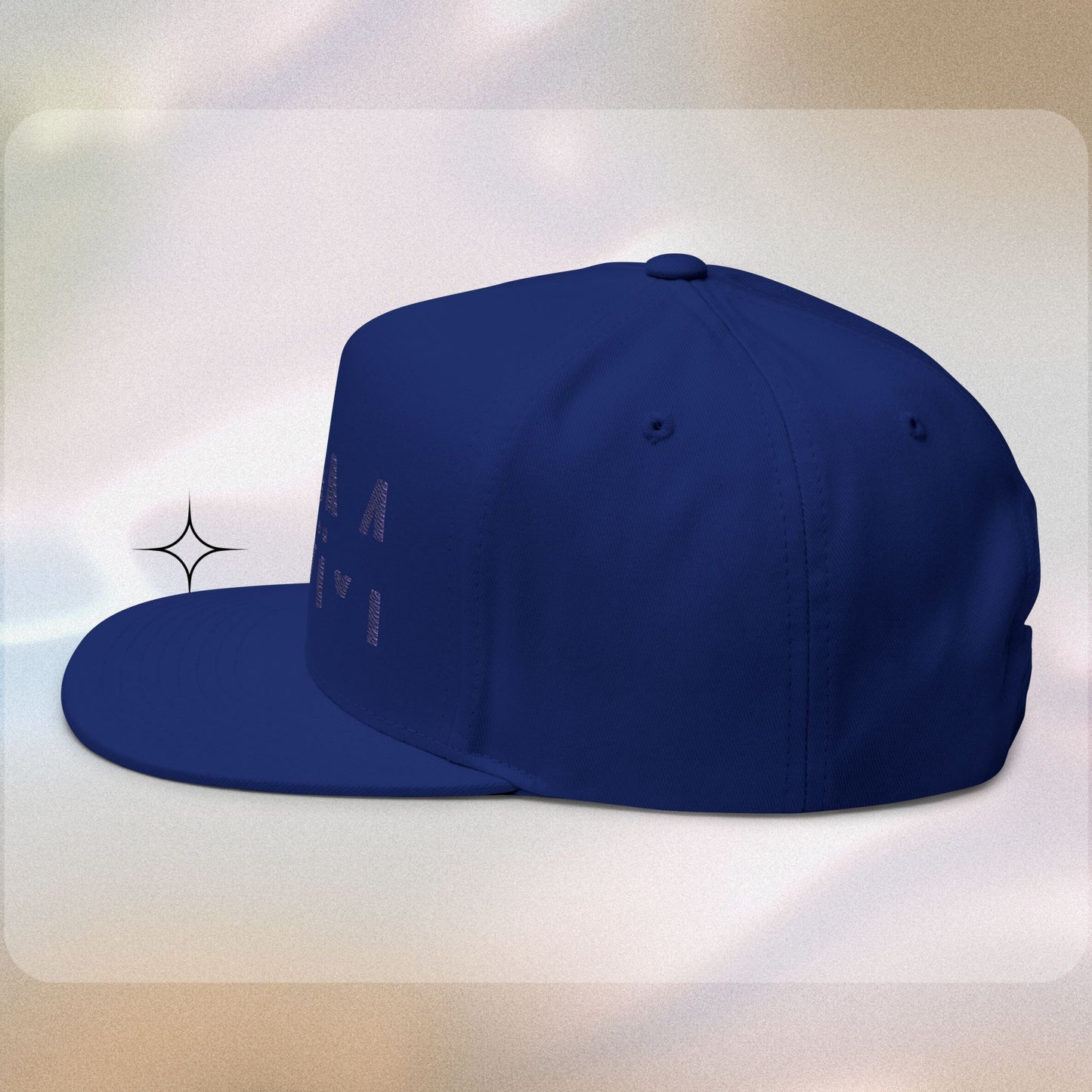 Embroidered Flat Bill Cap - HDMTub Design, Hat, Baseball Cap, Snapback, Hip Hop Cap, Accessories, Streetwear