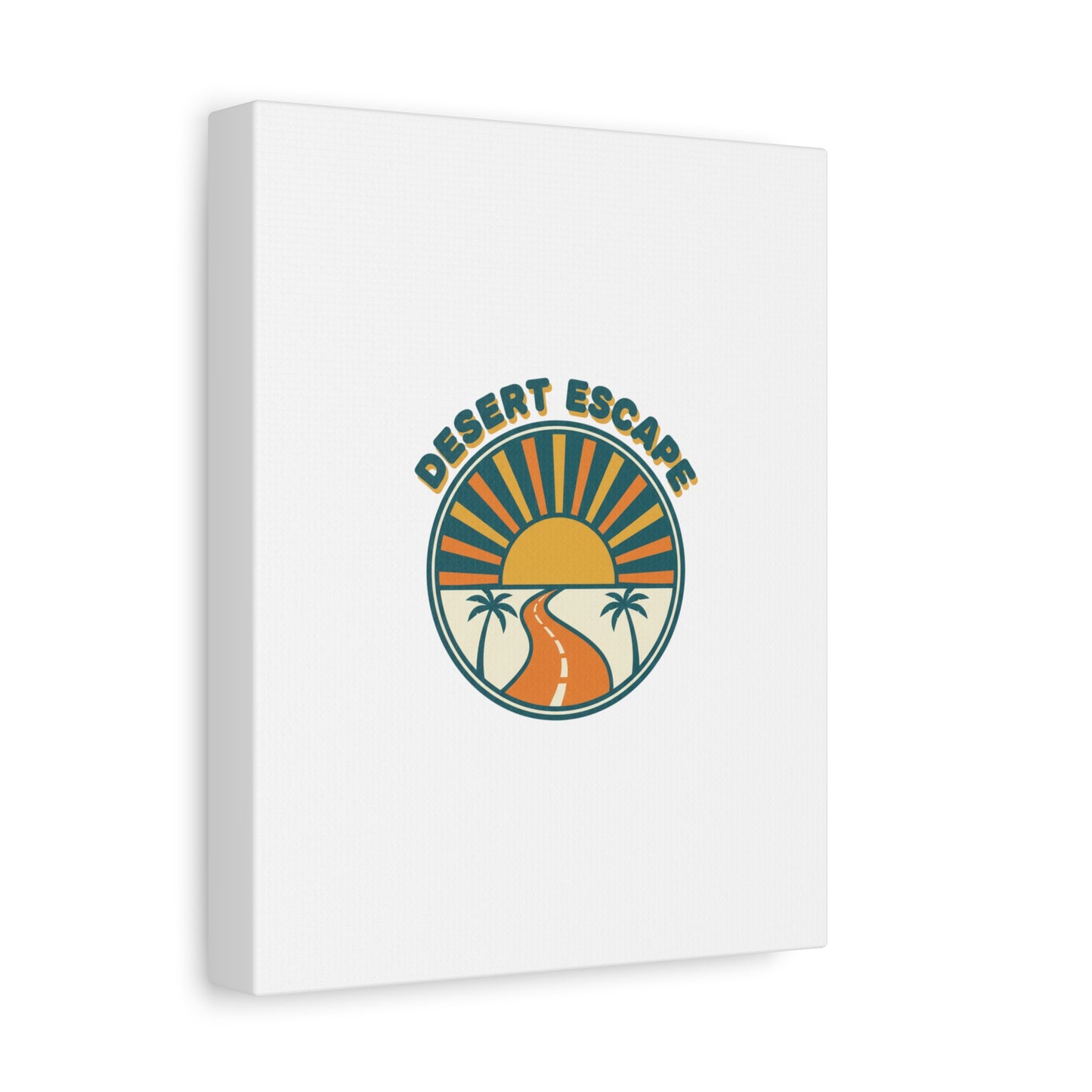 Desert Escape Sunset Canvas | 70s Sunset Retro Palm Poster