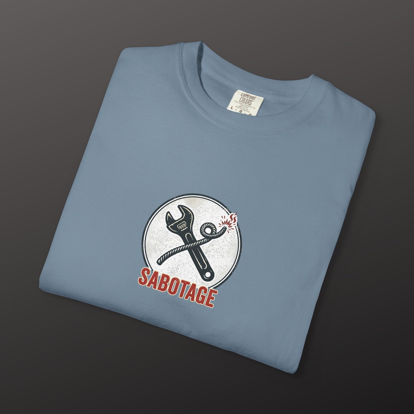 Sabotage Wrench Logo T-Shirt — Mechanic Tools Graphic Tee