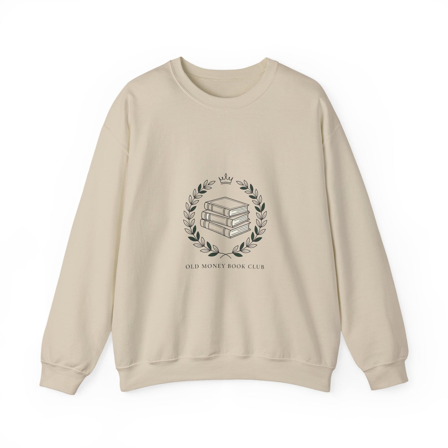 Old Money Book Club Sweatshirt | minimalist serif, monochrome, quiet luxury