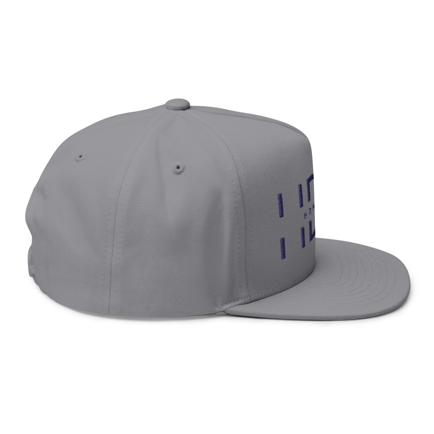 Embroidered Flat Bill Cap - HDMTub Design, Hat, Baseball Cap, Snapback, Hip Hop Cap, Accessories, Streetwear