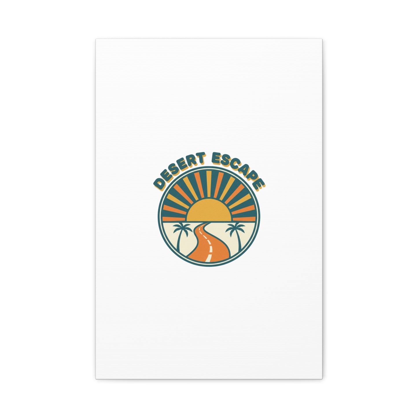 Desert Escape Sunset Canvas | 70s Sunset Retro Palm Poster