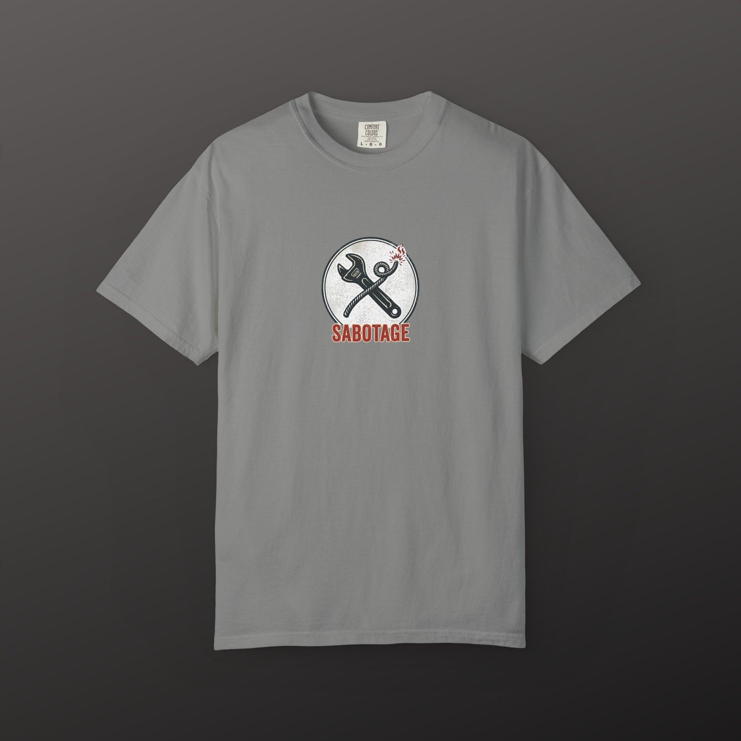 Sabotage Wrench Logo T-Shirt — Mechanic Tools Graphic Tee