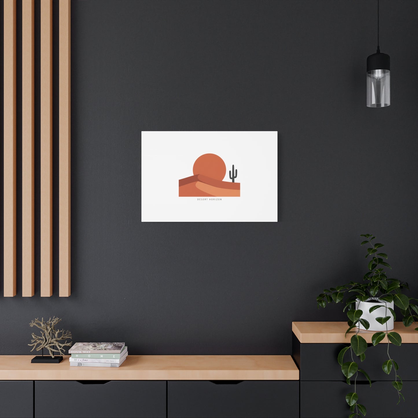 Desert Horizon Minimal Mesa Canvas | desert sunset, southwestern art print