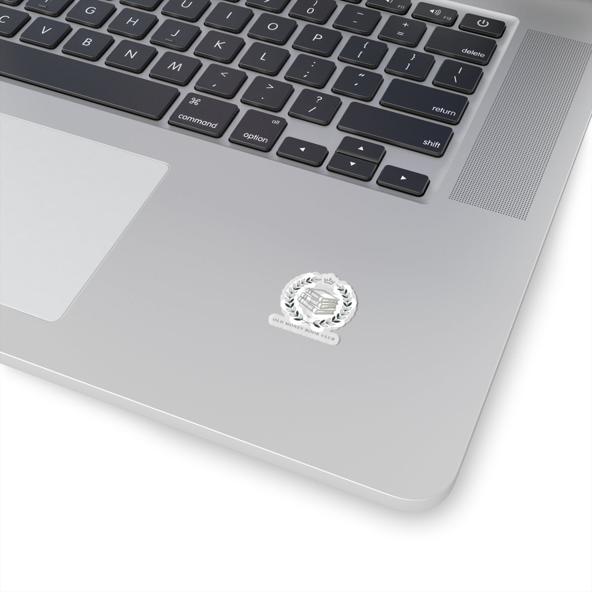 Old Money Book Club Sticker | minimalist, monochrome, serif quiet luxury