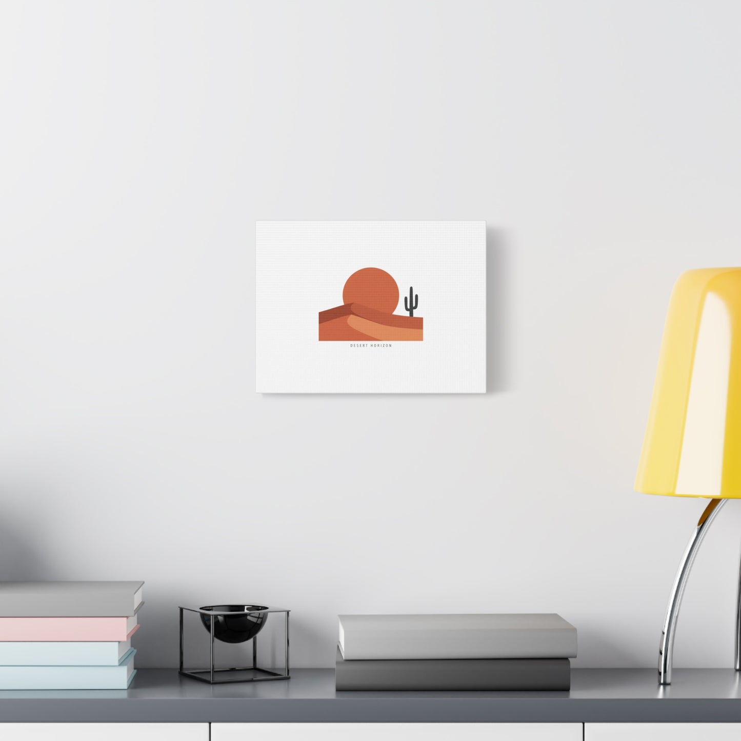 Desert Horizon Minimal Mesa Canvas | desert sunset, southwestern art print