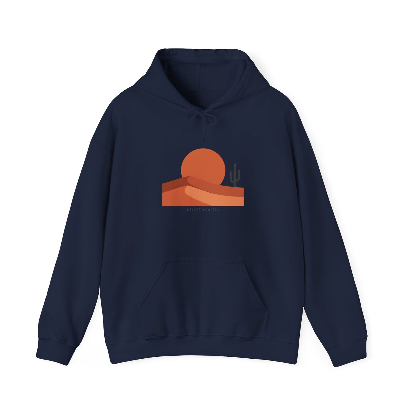 Desert Sunset Minimalist Mesa Hoodie | Southwestern adobe-inspired art