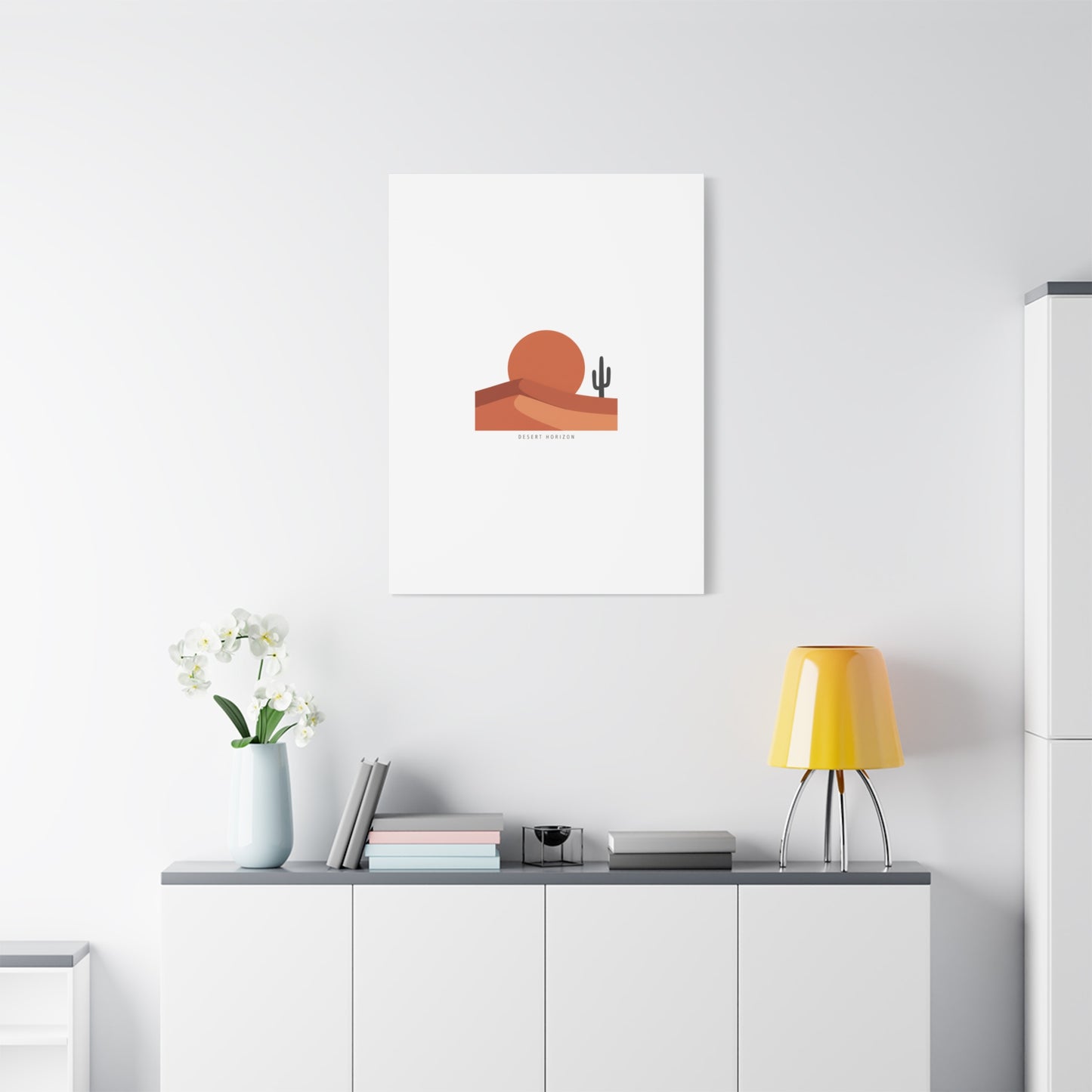 Desert Horizon Minimal Mesa Canvas | desert sunset, southwestern art print