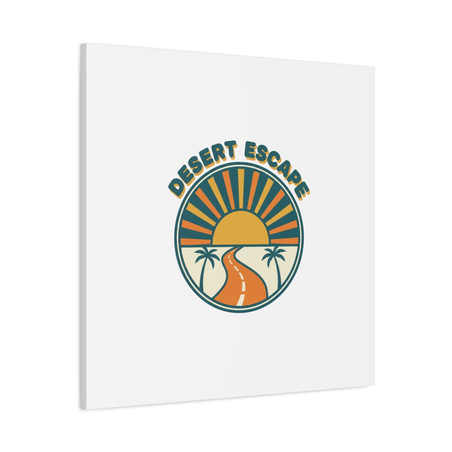 Desert Escape Sunset Canvas | 70s Sunset Retro Palm Poster