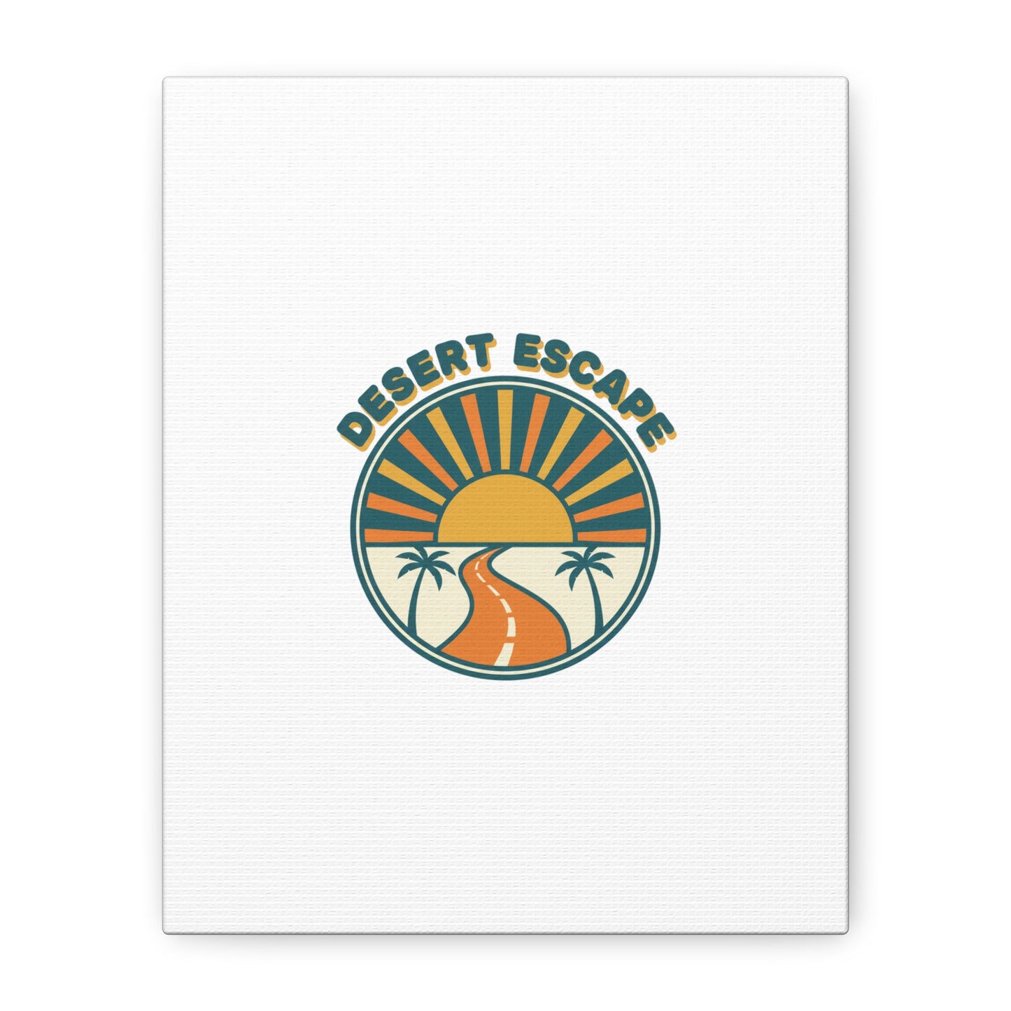 Desert Escape Sunset Canvas | 70s Sunset Retro Palm Poster