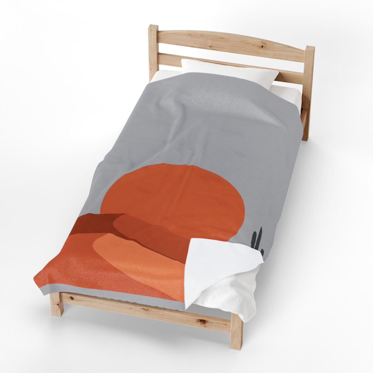 Desert Sunset Minimalist Mesa Blanket | Southwestern adobe-inspired wall art throw