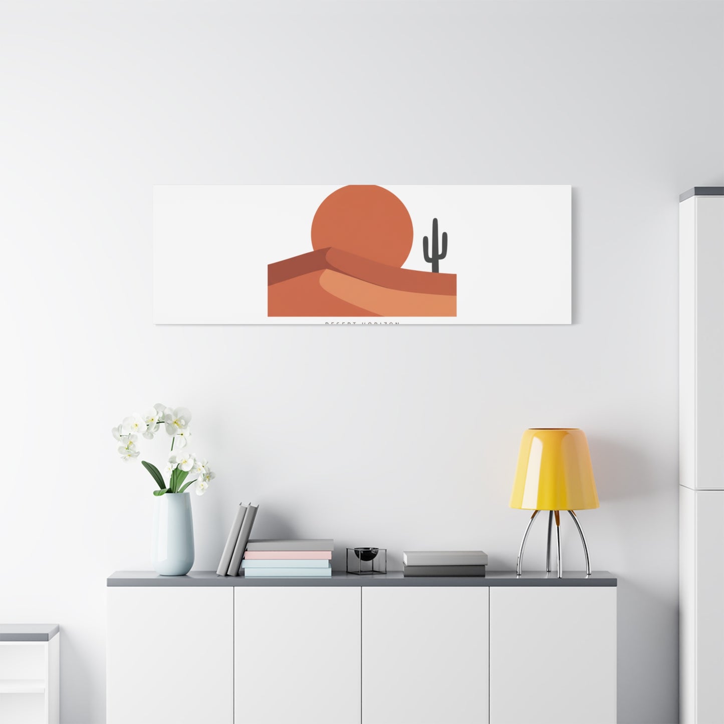 Desert Horizon Minimal Mesa Canvas | desert sunset, southwestern art print