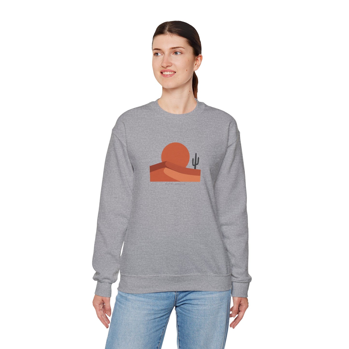 Desert Sunset Minimalist Mesa Sweatshirt | Southwestern adobe-inspired wall art
