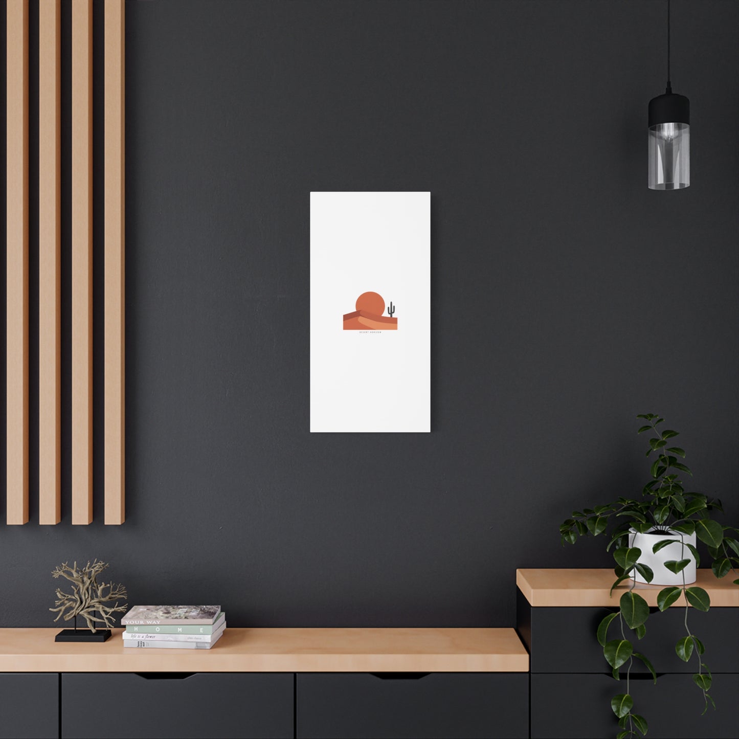 Desert Horizon Minimal Mesa Canvas | desert sunset, southwestern art print