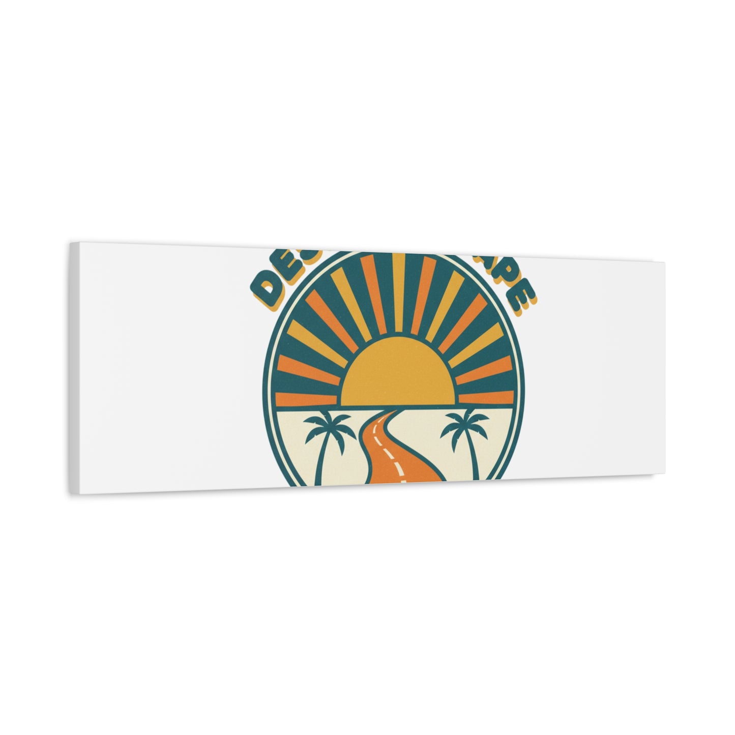 Desert Escape Sunset Canvas | 70s Sunset Retro Palm Poster