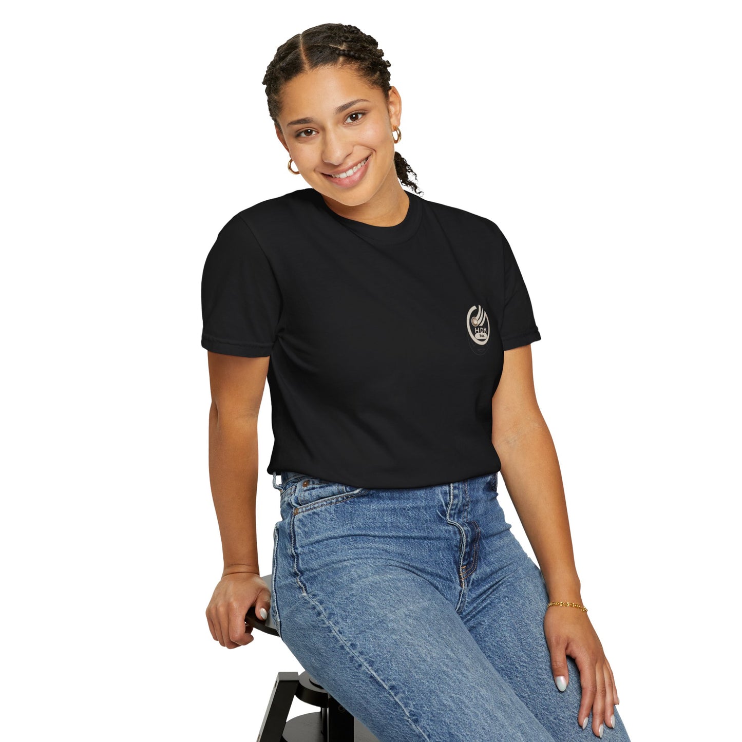 Minimalist 'OK' Hand Logo T-Shirt — Subtle Chest Pocket Graphic