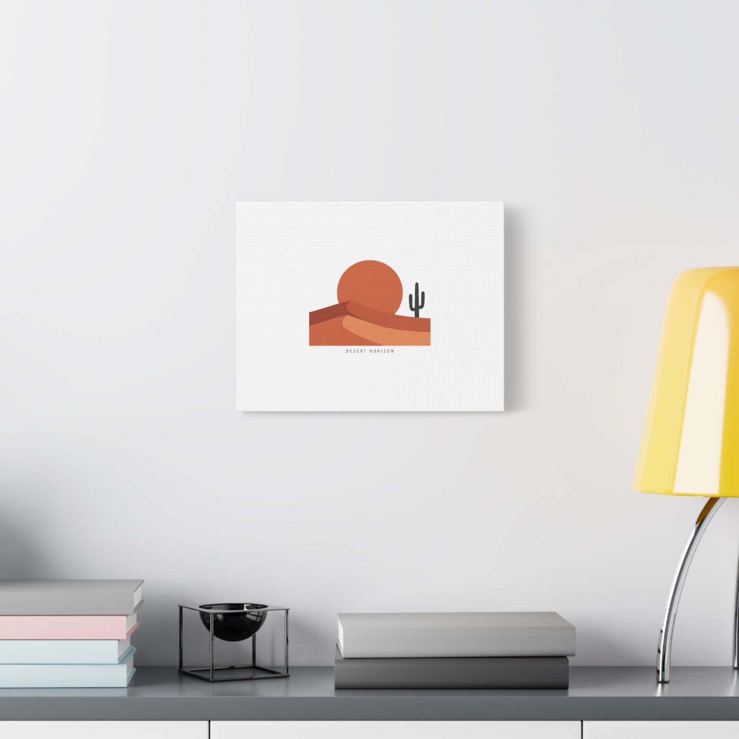 Desert Horizon Minimal Mesa Canvas | desert sunset, southwestern art print