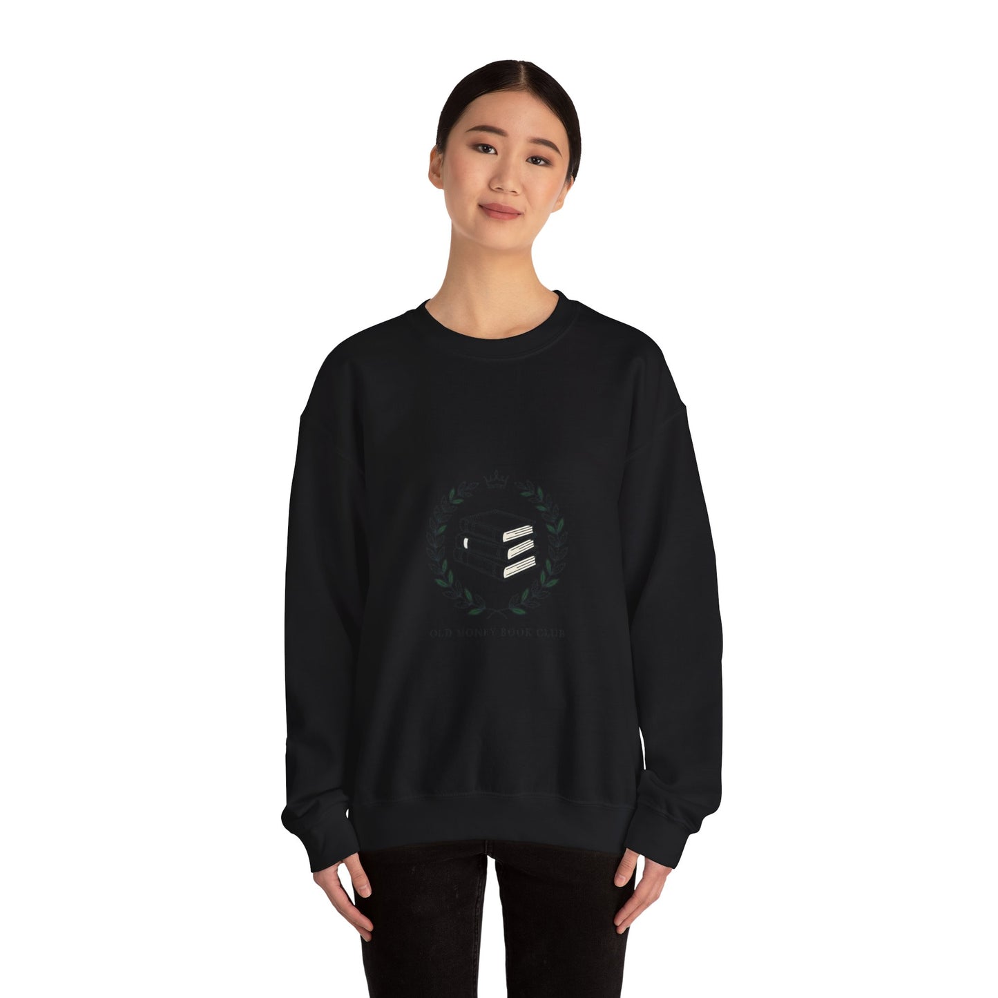 Old Money Book Club Sweatshirt | minimalist serif, monochrome, quiet luxury