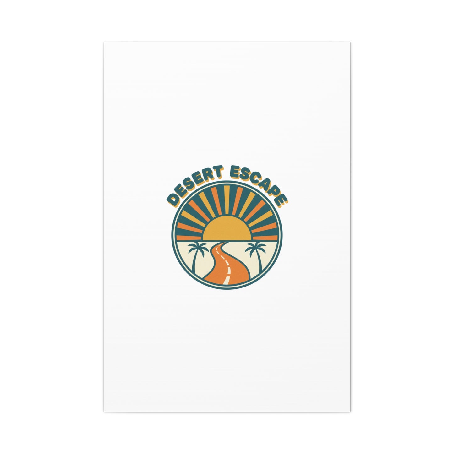 Desert Escape Sunset Canvas | 70s Sunset Retro Palm Poster
