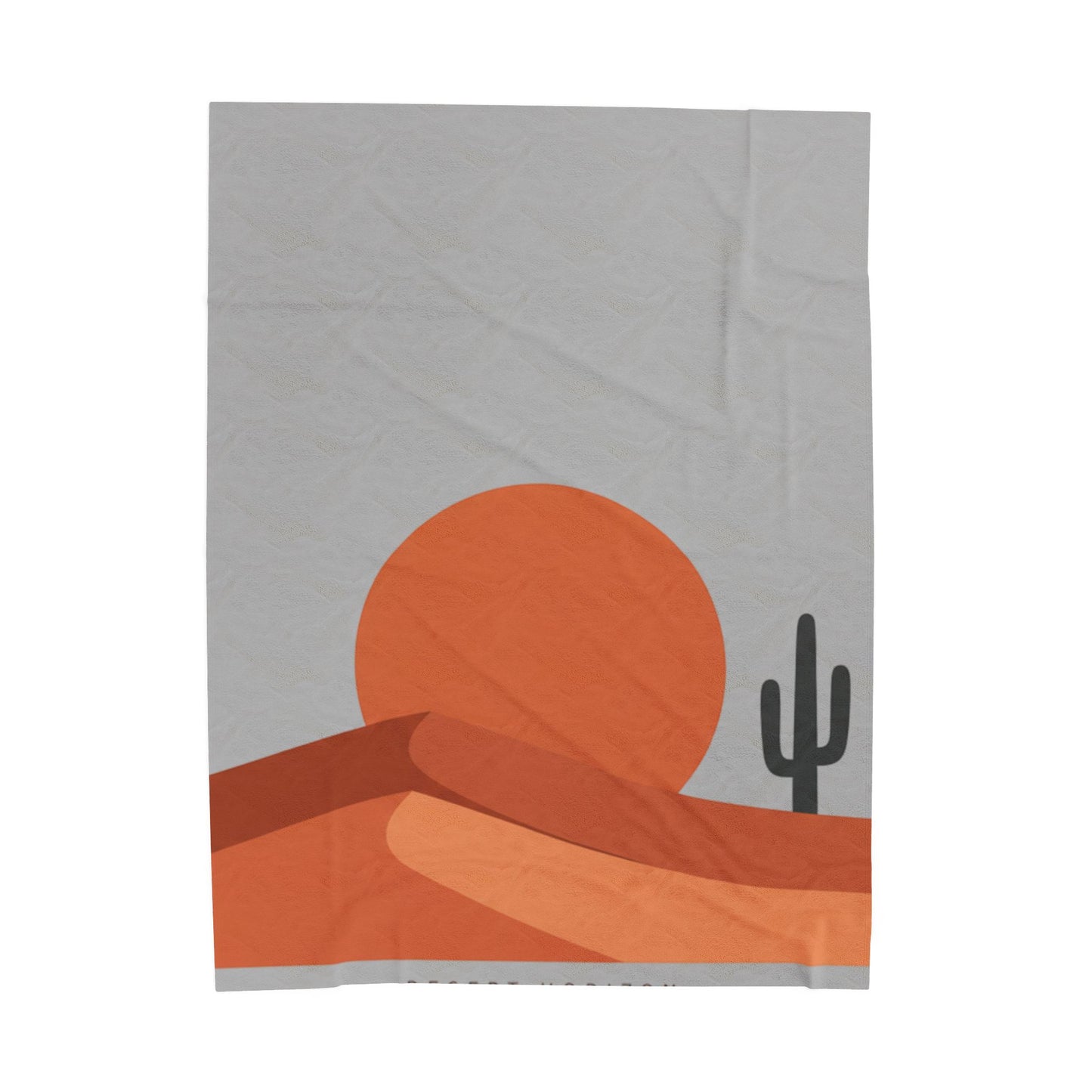 Desert Sunset Minimalist Mesa Blanket | Southwestern adobe-inspired wall art throw