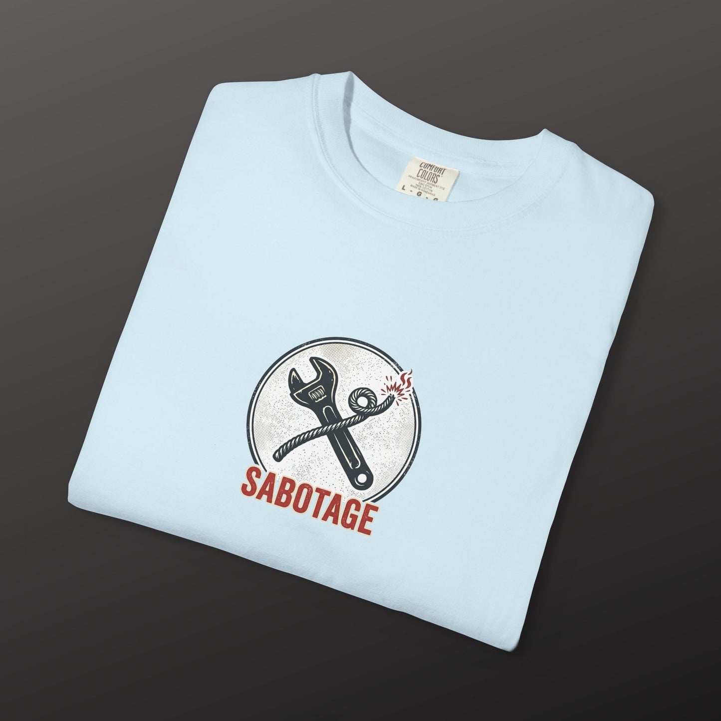 Sabotage Wrench Logo T-Shirt — Mechanic Tools Graphic Tee