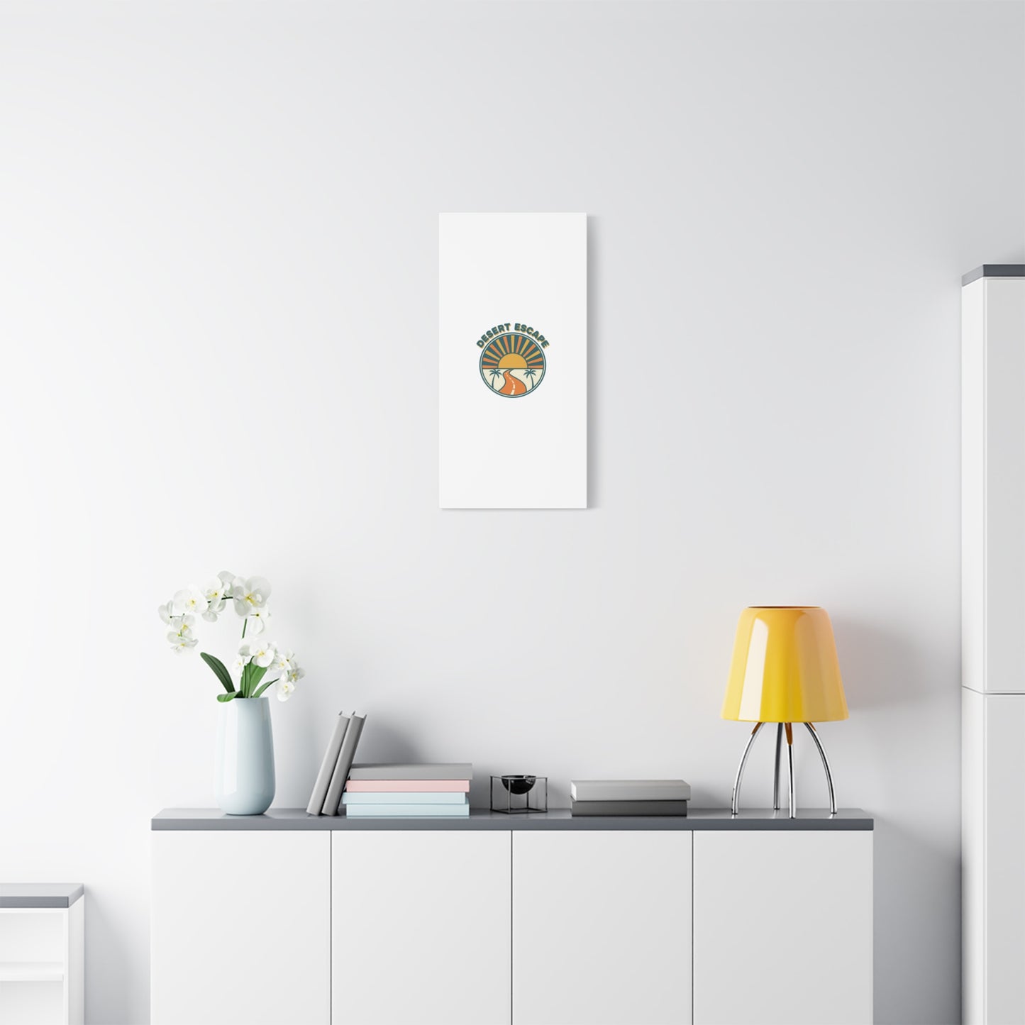 Desert Escape Sunset Canvas | 70s Sunset Retro Palm Poster