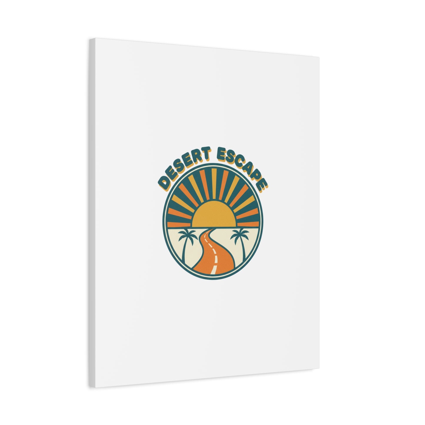 Desert Escape Sunset Canvas | 70s Sunset Retro Palm Poster