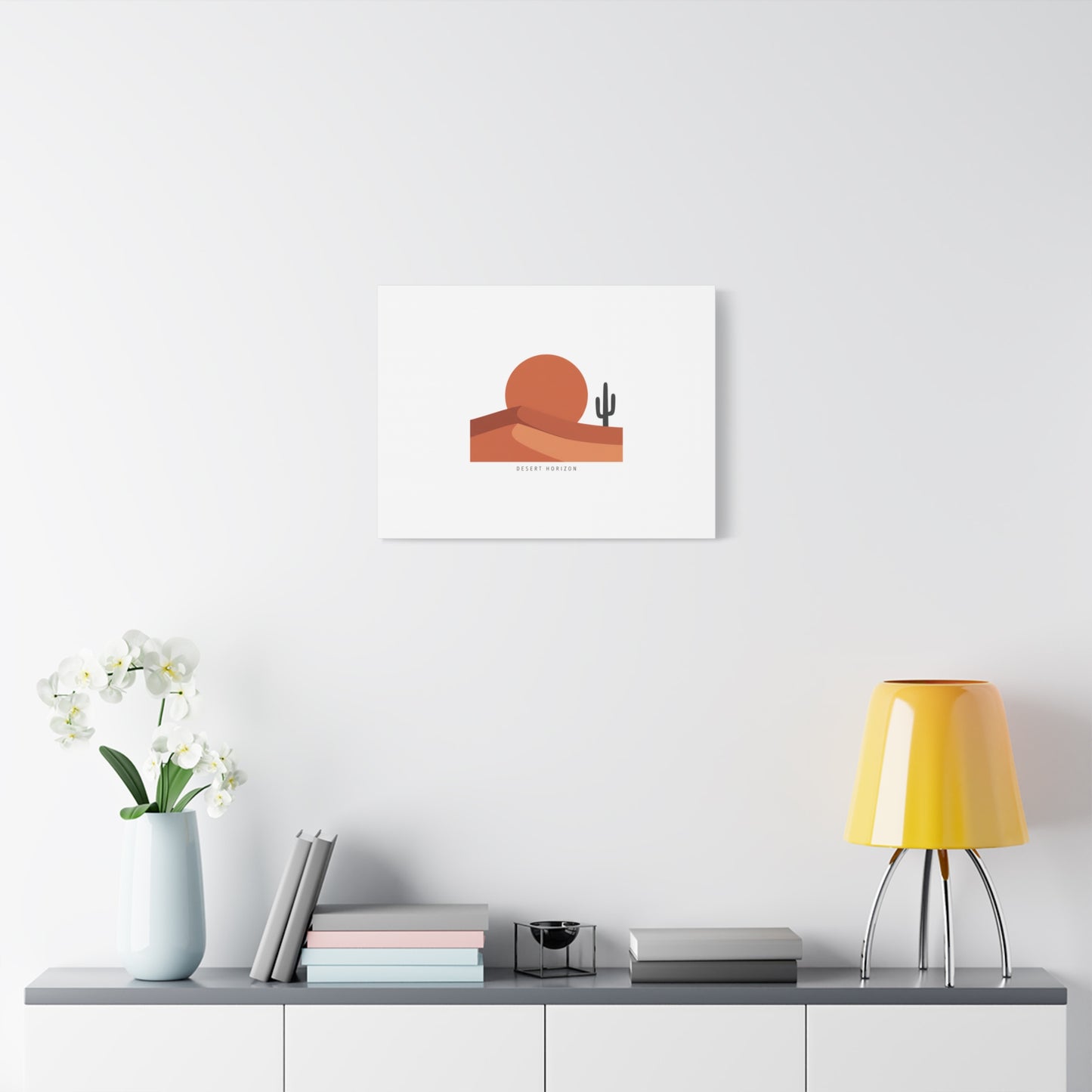 Desert Horizon Minimal Mesa Canvas | desert sunset, southwestern art print