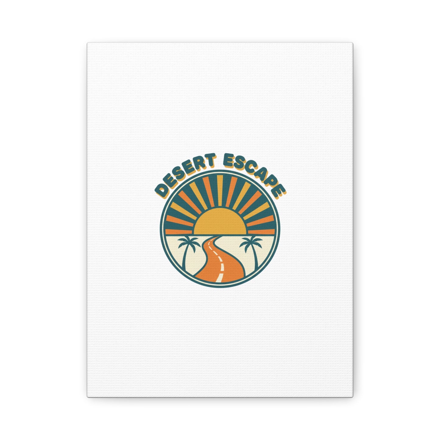 Desert Escape Sunset Canvas | 70s Sunset Retro Palm Poster