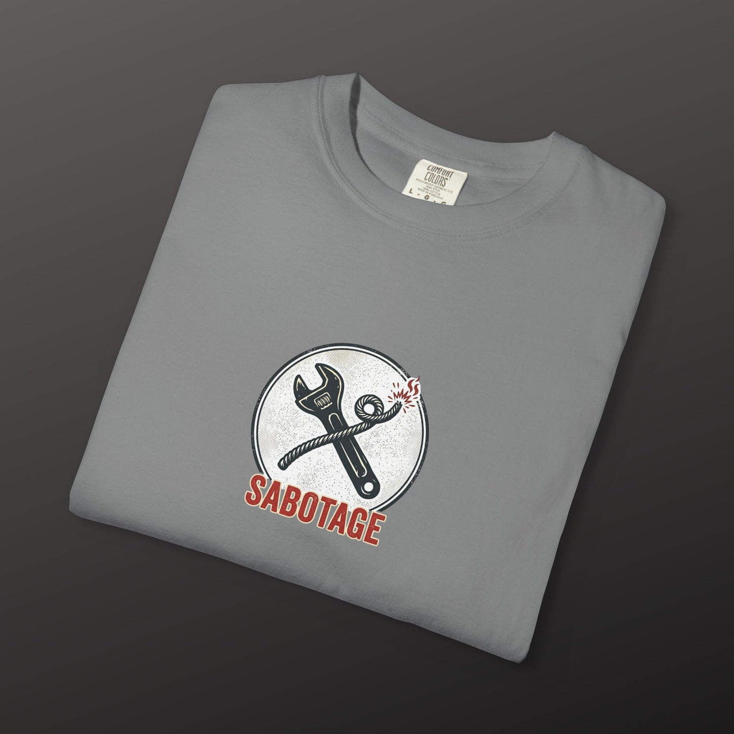 Sabotage Wrench Logo T-Shirt — Mechanic Tools Graphic Tee