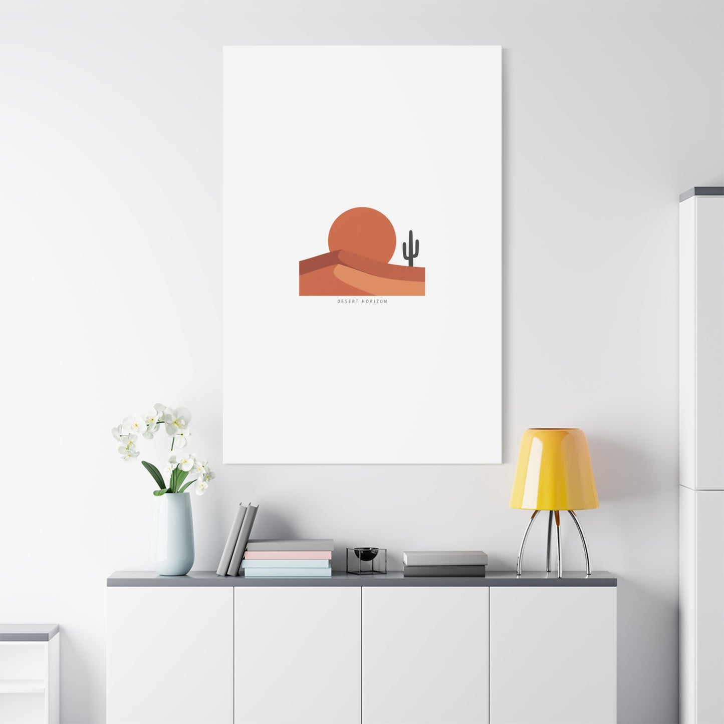 Desert Horizon Minimal Mesa Canvas | desert sunset, southwestern art print