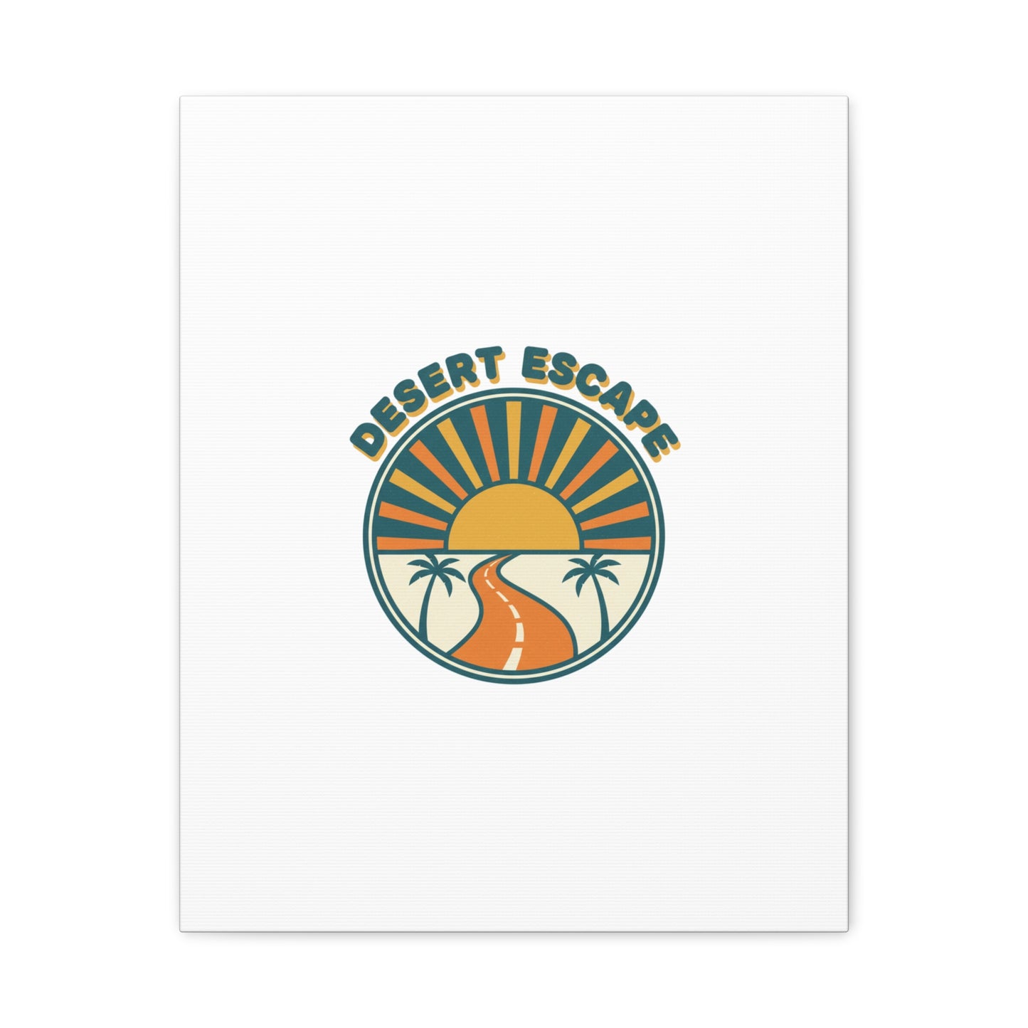 Desert Escape Sunset Canvas | 70s Sunset Retro Palm Poster
