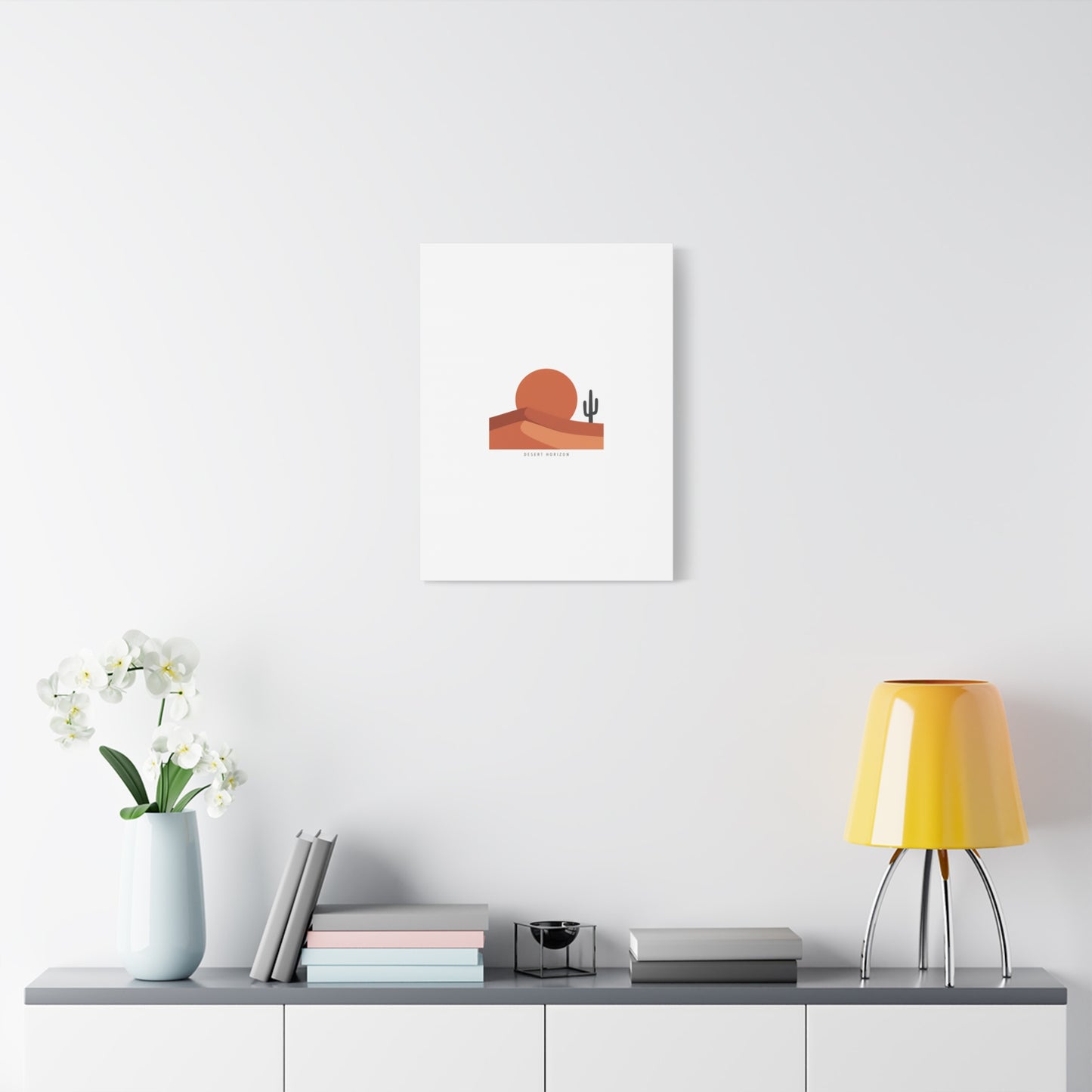 Desert Horizon Minimal Mesa Canvas | desert sunset, southwestern art print