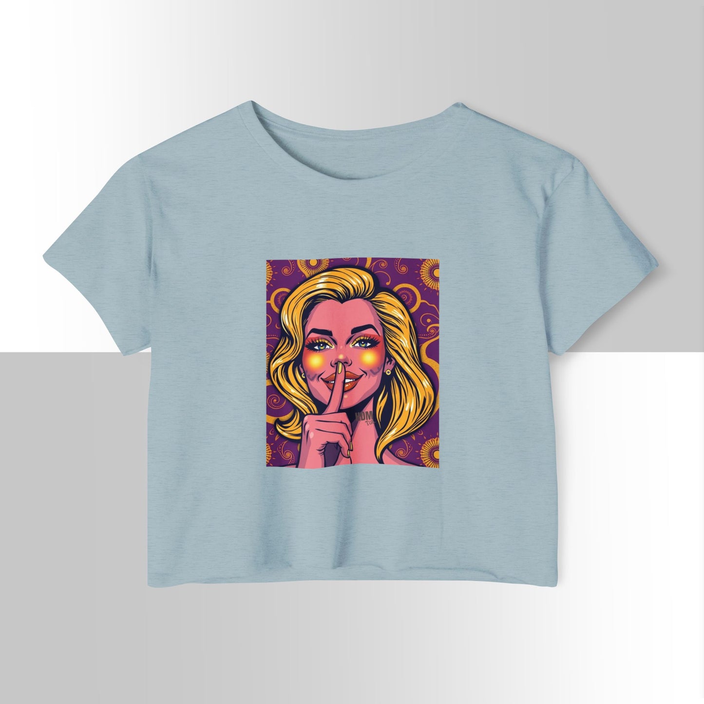 Boho Festival Crop Top, Women's Stylish Tee for Concerts & Parties, Summer Vibes, Casual Chic Top