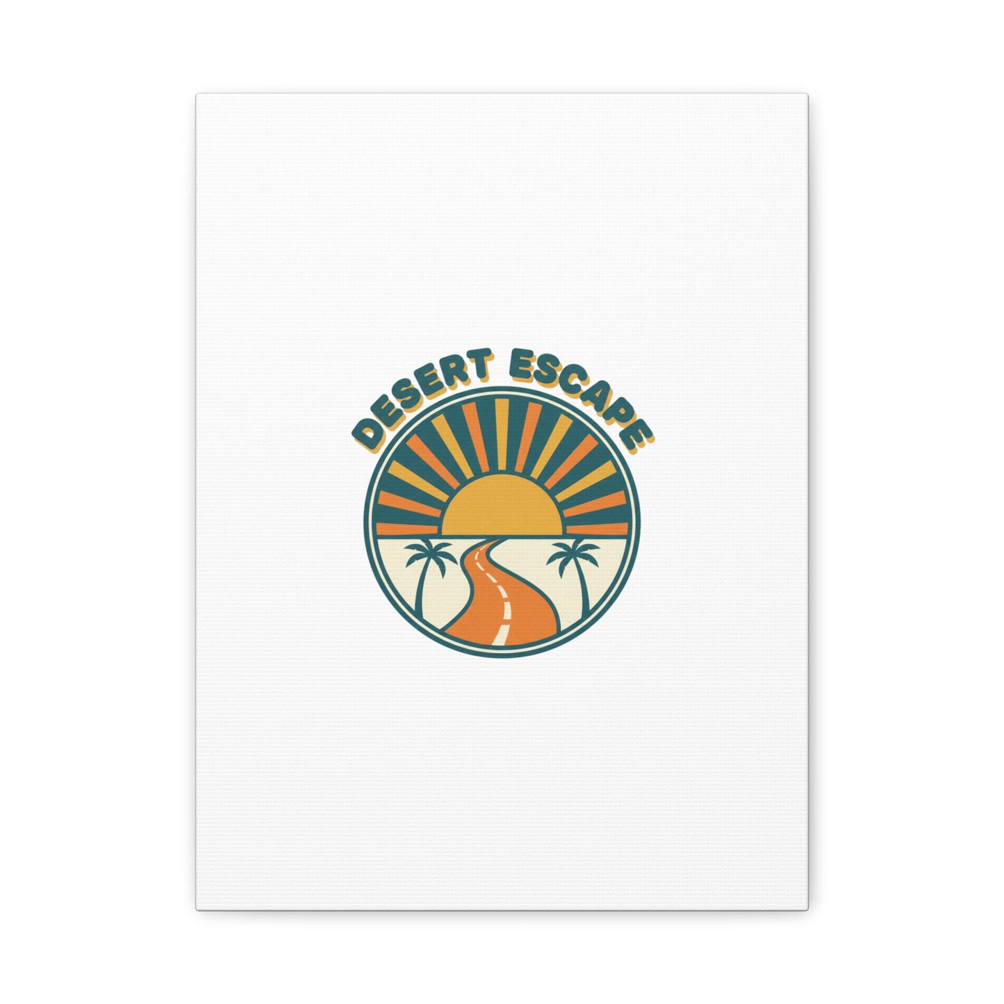 Desert Escape Sunset Canvas | 70s Sunset Retro Palm Poster